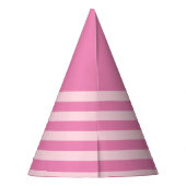 Princess Light Pink und Pink Strichen Partyhütchen (Rückseite)