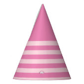 Princess Light Pink und Pink Strichen Partyhütchen (Links)