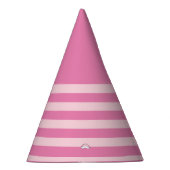 Princess Light Pink und Pink Strichen Partyhütchen (Rechts)