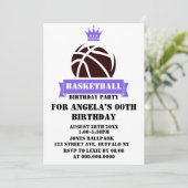 Princess Lila Basketball Geburtstagsparty lädt ein (Stehend Vorderseite)