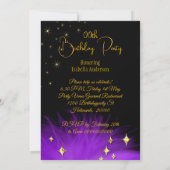 Princess Lila Glitzer High Heels Tiara Birthday Einladung (Rückseite)