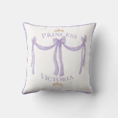 Princess Lila Watercolor Name Gold Crowns Girl Kissen (Rückseite)