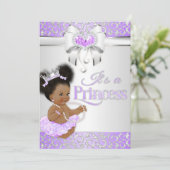 Princess Lilac & Silver Diamond American Einladung (Stehend Vorderseite)