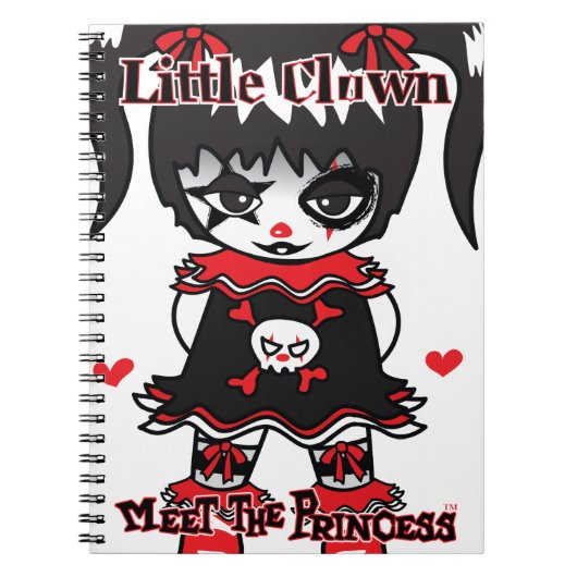 Princess Little Clown-Notebook Notizblock (Vorderseite)