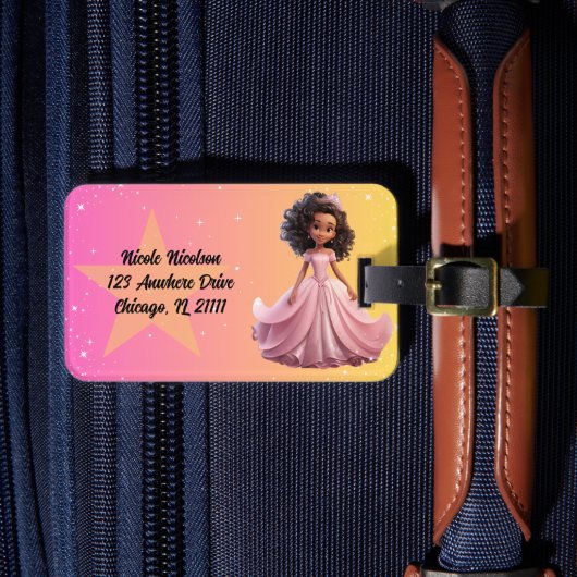 Princess Luggage Tag Gepäckanhänger (Vorderseite Insitu 4)