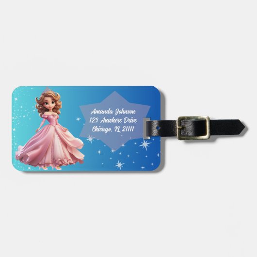 Princess Luggage Tag Gepäckanhänger (Vorderseite horizontal)
