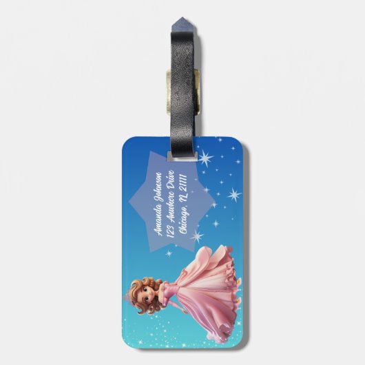 Princess Luggage Tag Gepäckanhänger (Rückseite vertikal)