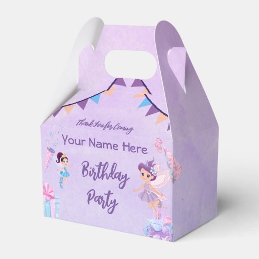 Princess Mairytale Birthday Card Einladungs-Box Geschenkschachtel (Vorderseite)