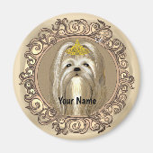 Princess Maltese Dog Magnet (Vorne)