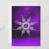 Princess Masquerade Sweet 16 Lila Silver Party Einladung (Rückseite)