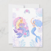 Princess & Mermaid Birthday Invitation Card (Rückseite)