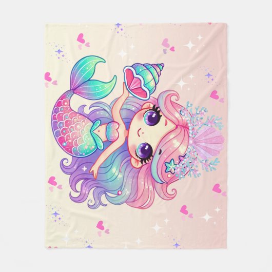 Princess Mermaid Blanket Fleecedecke (Vorderseite)