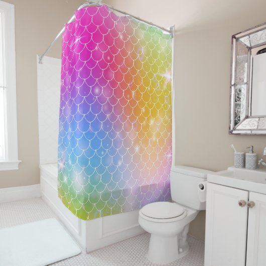 Princess Mermaid: Kawaii Scales Hintergrund Duschvorhang (Beispiel)