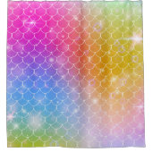 Princess Mermaid: Kawaii Scales Hintergrund Duschvorhang (Vorderseite)