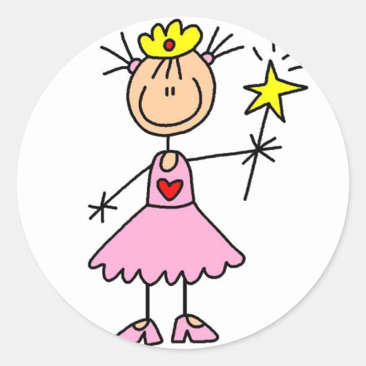 Princess mit Wand-Aufkleber Runder Aufkleber (Vorderseite)