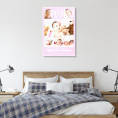 Princess Monogram Pink Baby Foto Collage Leinwanddruck (Insitu (Schlafzimmer))