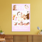 Princess Monogram Pink Baby Foto Collage Leinwanddruck (Insitu (Wohnzimmer))