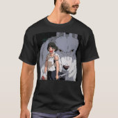 Princess Mononoke Zeichnete Wolf T-Shirt (Vorderseite)