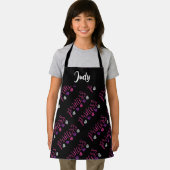 Princess-Muster in schwarz Schürze (Insitu)