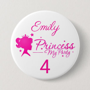 Princess my Party Personalisieren Namensalter Gebu Button