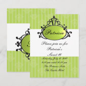 Princess Name Filigree Einladung (Vorne/Hinten)