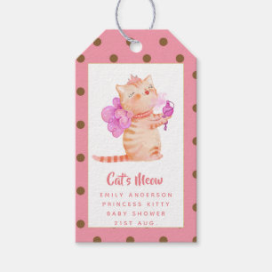 Princess (NAME) Is The Cats Meow Girls Pink Shower Geschenkanhänger