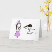 Princess Ninja Birthday Card Karte (Gelbe Blume)