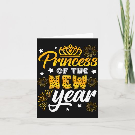 Princess Of The New Year 2026 New Years Eve Firewo Karte (Vorderseite)