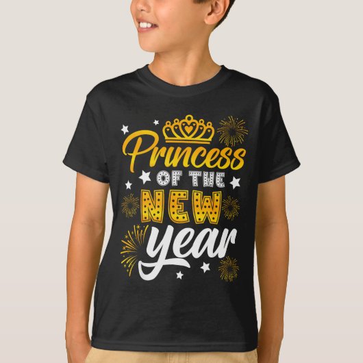 Princess Of The New Year 2026 New Years Eve Firewo T-Shirt (Vorderseite)
