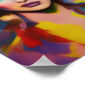 Princess of Watercolor Rainbow - Digitale Kunst he Poster (Ecke)