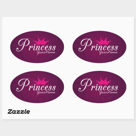 Princess Oval Stickers (Blatt)