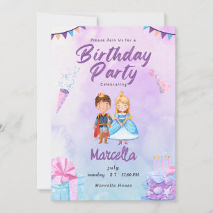 Princess Paradise Eine farbenfrohe Feier des König Einladung