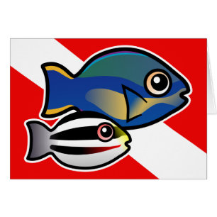 Princess Parrotfish & Baby Diving Flag