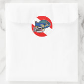 Princess Parrotfish & Baby Diving Flag Runder Aufkleber (Tasche)