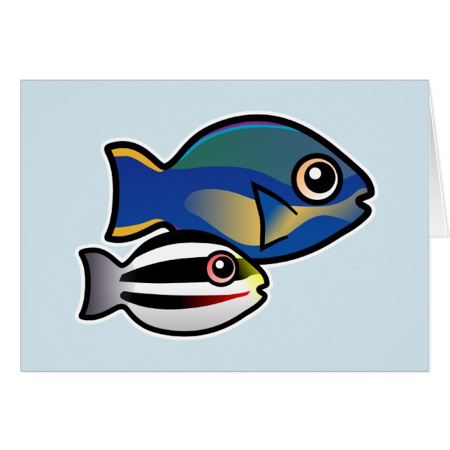 Princess Parrotfish mit Baby (Vorderseite (Horizontal))