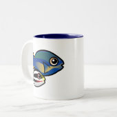 Princess Parrotfish mit Baby Zweifarbige Tasse (Vorderseite Links)