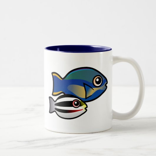 Princess Parrotfish mit Baby Zweifarbige Tasse (Rechts)
