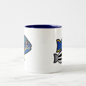 Princess Parrotfish mit Baby Zweifarbige Tasse (Mittel)