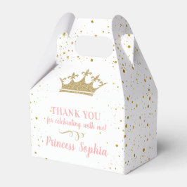 Princess Party Crown Pink Gold Vielen Dank Geschenkschachtel