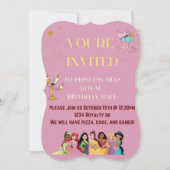 Princess-Party Einladung (Vorderseite)