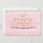 Princess Party - Einladungen für Rosa und Gold Fot (Vorderseite)