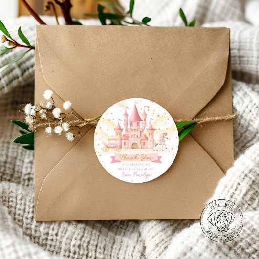 Princess Party Favor Round Sticker