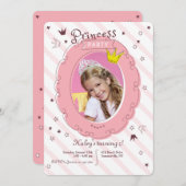 Princess Party Foto Einladung (Vorne/Hinten)