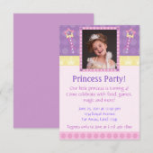 Princess Party Foto Einladung (Vorne/Hinten)