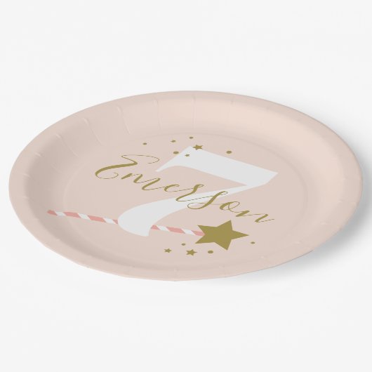 Princess Party Kindergeburtstag Party Pappteller (Schrägansicht)