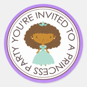 Princess Party Matching Envelope Stickers