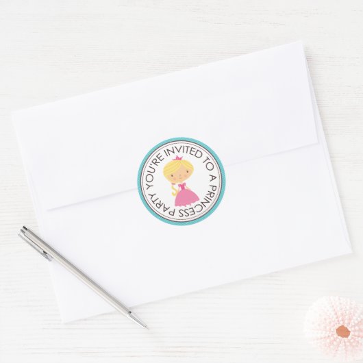 Princess Party Matching Envelope Stickers (Umschlag)