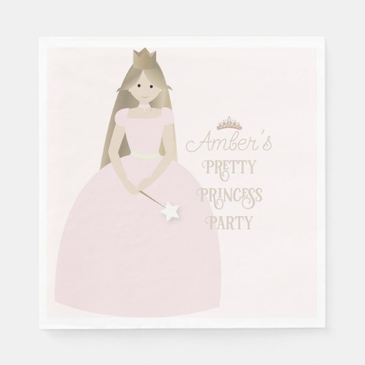 Princess Party Pink Serviette (Vorderseite)