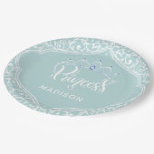 Princess Party Royal Personalisiert Pappteller (Schrägansicht)