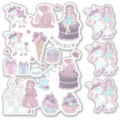 Princess Party Sticker Set (Vorderseite)